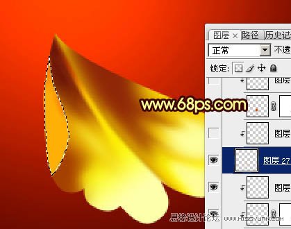 Photoshop绘制金色华丽的富贵牡丹