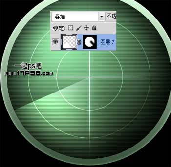 Photoshop绘制逼真的雷达扫描图