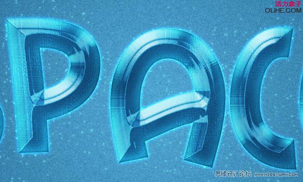 Photoshop制作梦幻的蓝色浮雕字教程