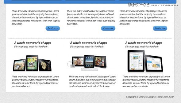 Photoshop设计干净的苹果iPad产品网站设计,PS教程,图老师教程网