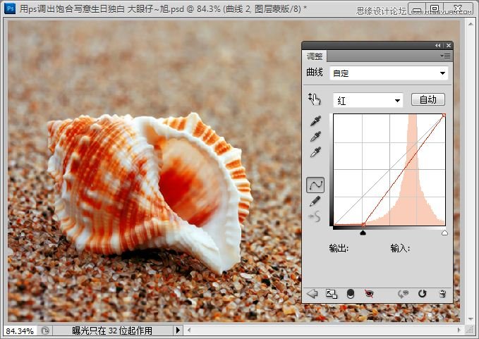 Photoshop快速调出写意海滩贝壳照片,PS教程,图老师教程网