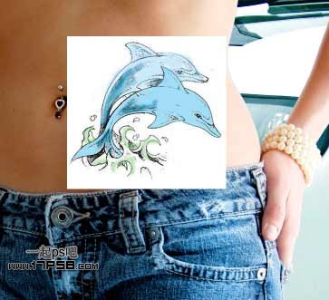 Photoshop制作海豚立体纹身效果,PS教程,图老师教程网