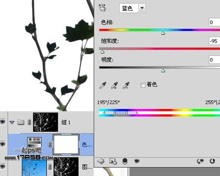 Photoshop使用通道和计算命令给树枝抠图,PS教程,图老师教程网