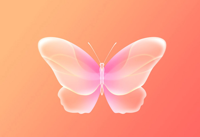 Photoshop绘制可爱的粉色水晶蝴蝶,PS教程,图老师教程网