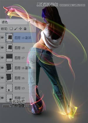 Photoshop合成动感光电舞女设计教程,PS教程,图老师教程网