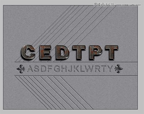 Photoshop打造3D铁铸字体效果,PS教程,图老师教程网