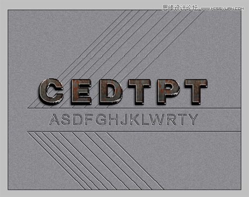 Photoshop打造3D铁铸字体效果,PS教程,图老师教程网