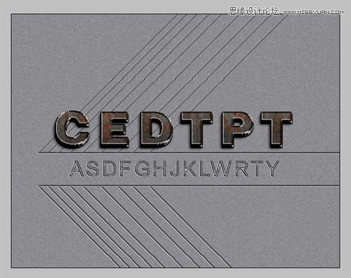 Photoshop打造3D铁铸字体效果,PS教程,图老师教程网