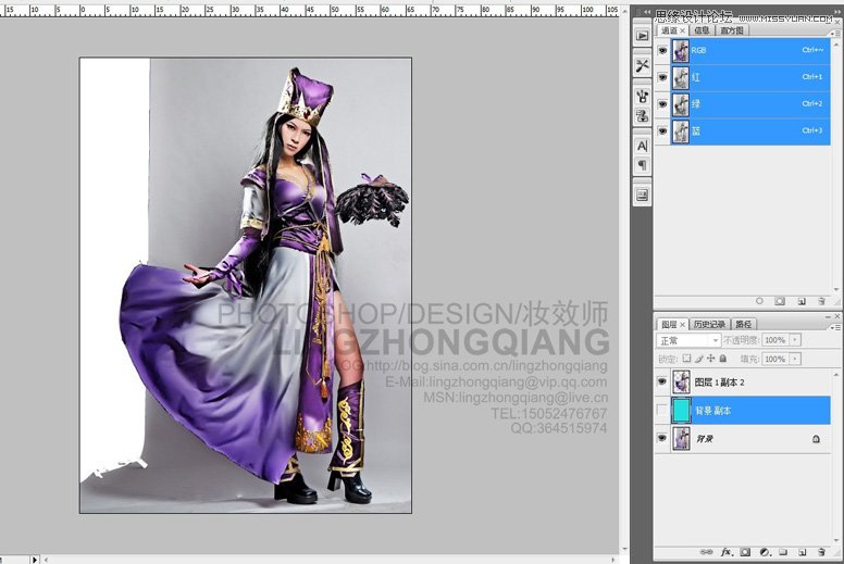 Photoshop合成梦幻效果的游戏女主角,PS教程,图老师教程网