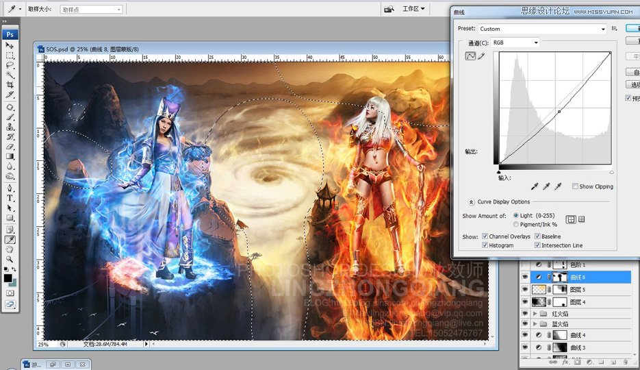 Photoshop合成梦幻效果的游戏女主角,PS教程,图老师教程网