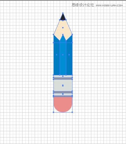 Illustrator使用艺术画笔绘制弯曲的铅笔