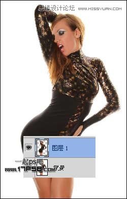 Photoshop合成时尚元素的动感舞女,PS教程,图老师教程网