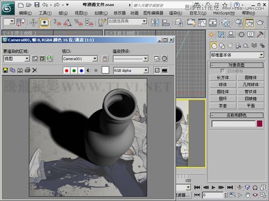 3ds max基础教程:设置mental ray焦散效果