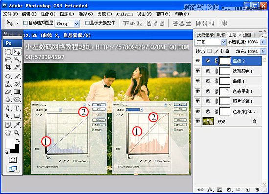 Photoshop调出婚片清新的黄绿色掉,PS教程,图老师教程网