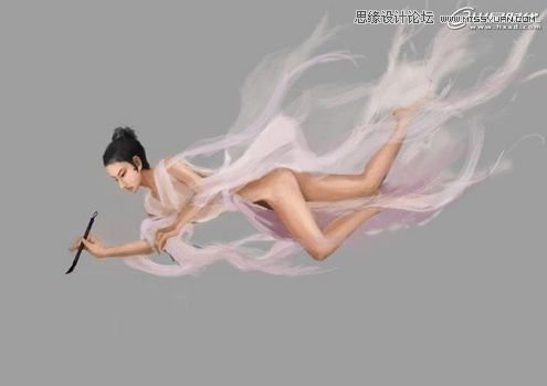Photoshop绘制超酷的苗族巫女施展法术,PS教程,图老师教程网