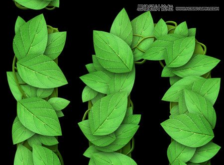 Photoshop创建清新的绿叶文字教程,PS教程,图老师教程网