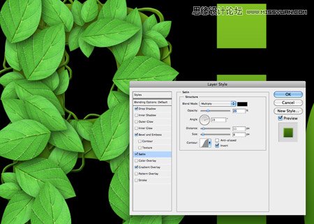 Photoshop创建清新的绿叶文字教程,PS教程,图老师教程网