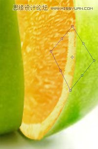 Photoshop合成一只想变成橙子的苹果,PS教程,图老师教程网
