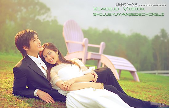 Photoshop调出外景婚片质感的黄色调肤色,PS教程,图老师教程网