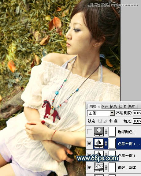 Photoshop调出外景美女肤色泛黄色调,PS教程,图老师教程网