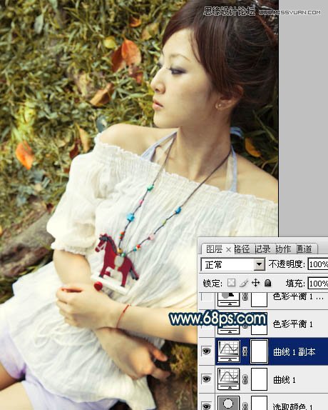 Photoshop调出外景美女肤色泛黄色调,PS教程,图老师教程网