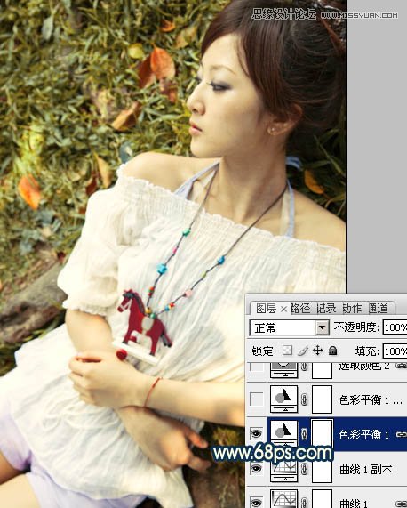 Photoshop调出外景美女肤色泛黄色调,PS教程,图老师教程网