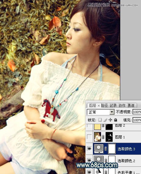 Photoshop调出外景美女肤色泛黄色调,PS教程,图老师教程网