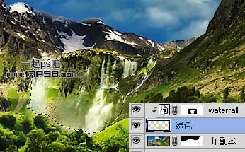 Photoshop制作高山流水白云动画教程