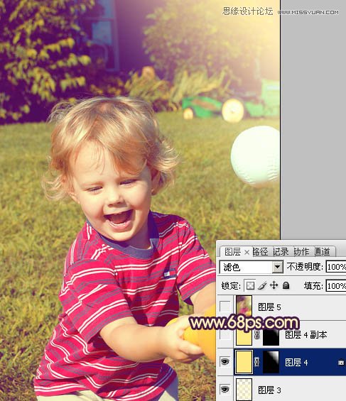 Photoshop给儿童照片添加光影效果,PS教程,图老师教程网