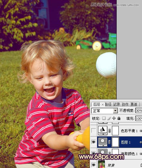Photoshop给儿童照片添加光影效果,PS教程,图老师教程网