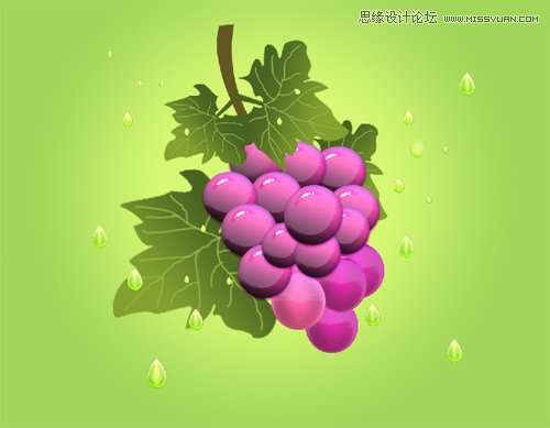 Photoshop绘制丰盈欲滴的立体葡萄,PS教程,图老师教程网