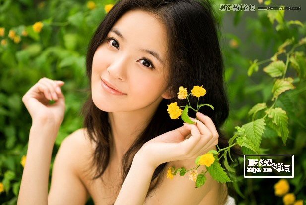 Photoshop调出外美女照片唯美的淡黄色调,PS教程,图老师教程网