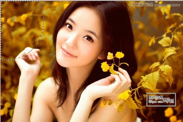 Photoshop调出外美女照片唯美的淡黄色调,PS教程,图老师教程网