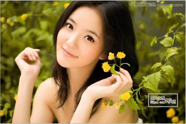 Photoshop调出外美女照片唯美的淡黄色调,PS教程,图老师教程网