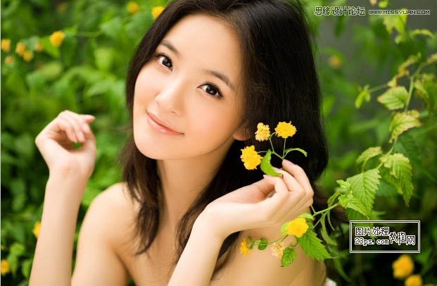 Photoshop调出外美女照片唯美的淡黄色调,PS教程,图老师教程网