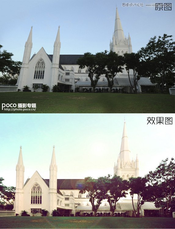 Photoshop打造欧式建筑唯美色调,PS教程,图老师教程网