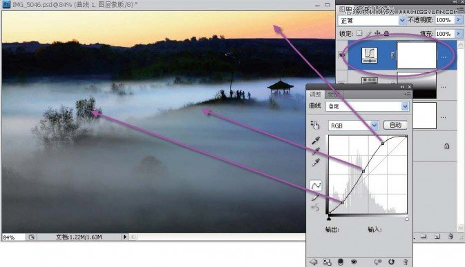 Photoshop给模糊的云雾大坝调清晰,PS教程,图老师教程网