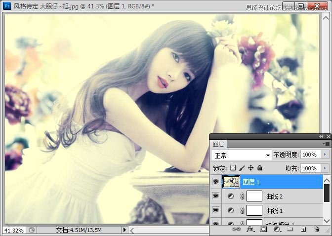 Photoshop调出甜美漂亮的美女照片,PS教程,图老师教程网