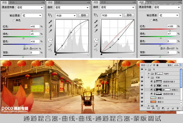 Photoshop合成一幅全景中国风创意场景,PS教程,图老师教程网