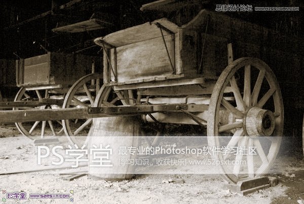 Photoshop简单调出质感的黑白色板车,PS教程,图老师教程网