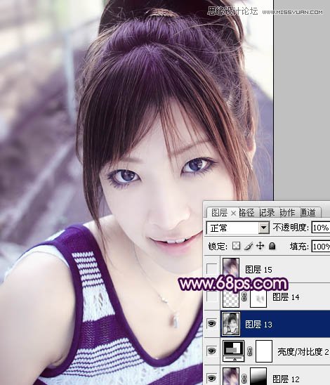 Photoshop调出可爱女孩通透的柔美色调,PS教程,图老师教程网