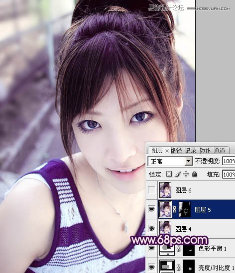 Photoshop调出可爱女孩通透的柔美色调,PS教程,图老师教程网