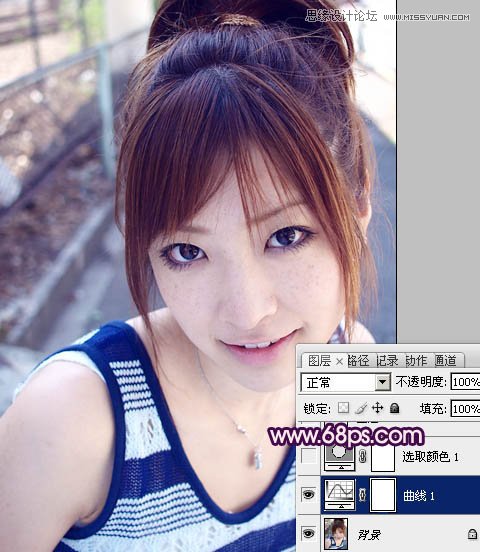 Photoshop调出可爱女孩通透的柔美色调,PS教程,图老师教程网