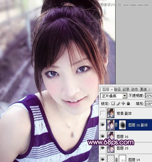 Photoshop调出可爱女孩通透的柔美色调,PS教程,图老师教程网