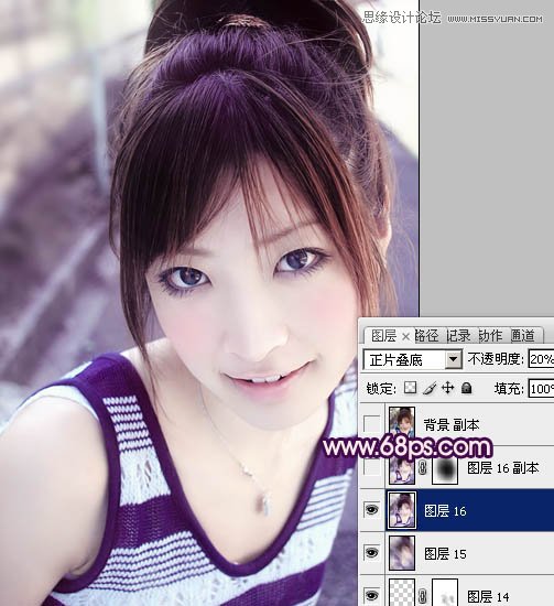 Photoshop调出可爱女孩通透的柔美色调,PS教程,图老师教程网