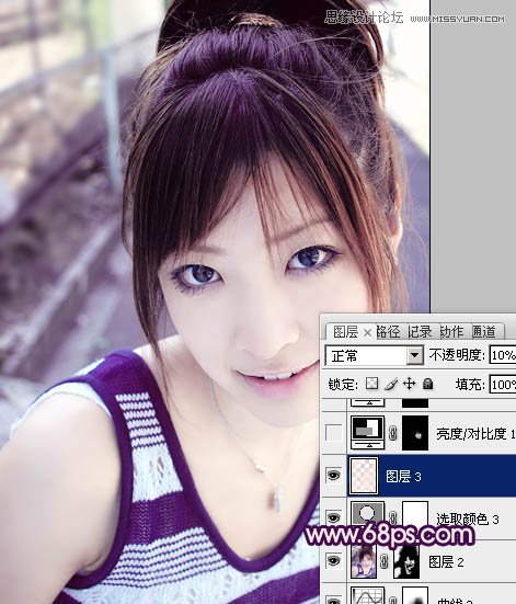 Photoshop调出可爱女孩通透的柔美色调,PS教程,图老师教程网