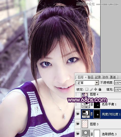 Photoshop调出可爱女孩通透的柔美色调,PS教程,图老师教程网