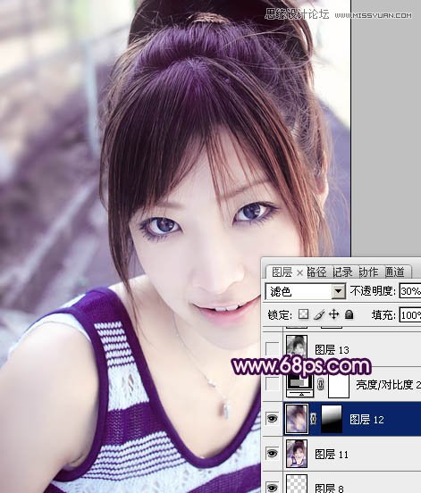 Photoshop调出可爱女孩通透的柔美色调,PS教程,图老师教程网