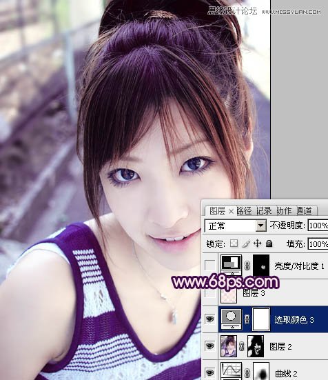Photoshop调出可爱女孩通透的柔美色调,PS教程,图老师教程网