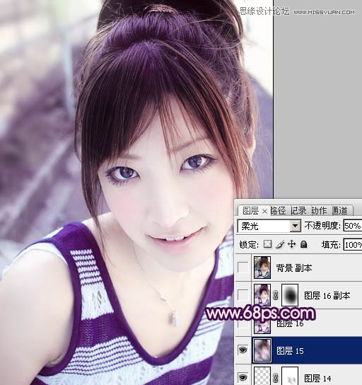 Photoshop调出可爱女孩通透的柔美色调,PS教程,图老师教程网